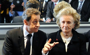 Nicolas Sarkozy et Bernadette Chirac, le 27 mars 2012 à Guérande.