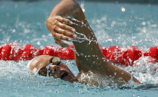 Laure Manaudou, lors de l'Open de Paris, le 3 août 2007.