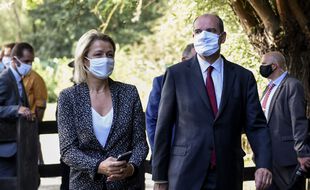 Barbara Pompili, ministre de la transition écologique, ici aux cotés du Premier ministre Jean Castex, le 22 août 2020.