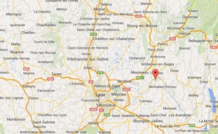 Carte de localisation de La Balme-les-Grottes (Isère)