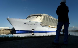 Le "Harmony of the Seas",navire de croisières construit à Saint-Nazaire est pratiquement terminé, le 18 février 2016