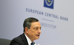 Mario Draghi, président de la BCE, à Francfort le 3 décembre 2015, lors d'une conférence de presse