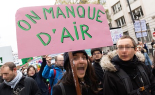 Illustration de la marche pour le climat en décembre 2018, à Paris.