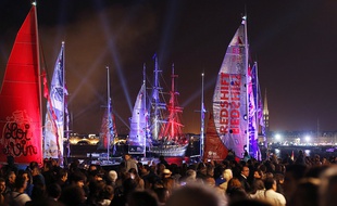 L'arrivée des skippers de la Solitaire dans le port de la lune.