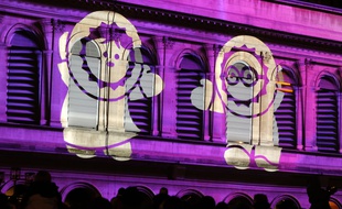 Illustration de la fete des lumieres a lyon du 5 au 8 decembre 2014. Place Louis Predel, "Les Anooki s invitent a l opera".
Lyon, (Rhone) FRANCE-07/12/2014.
/FAYOLLE_Photo009/Credit:Pascal Fayolle/SIPA/1412081140