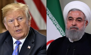 Donald Trump et le président iranien Hassan Rohani.
