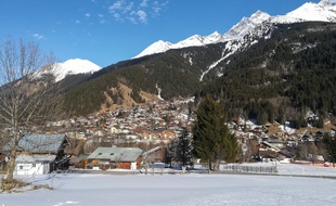 La station des Contamines-Montjoie, le 8 février 2020.