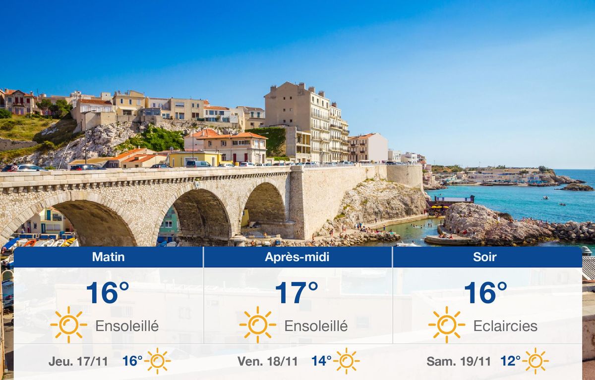 Météo Marseille: Prévisions du mercredi 16 novembre 2022