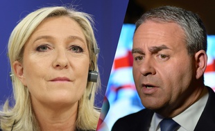 Montage de Marine Le Pen et Xavier Bertrand, candidats aux élections régionales de décembre 2015 en Nord-Pas-de-Calais-Picardie