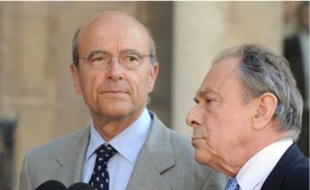 Alain Juppé (à g.) et Michel Rocard.