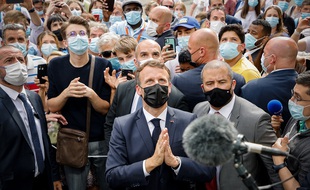 Emmanuel Macron, le 16 juillet au sanctuaire de Lourdes.