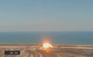 Un prototype de la future fusée Starship de SpaceX s'est écrasé à l'atterrissage le 2 février 2021 (capture vidéo).