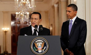 Hosni Moubarak et Barack Obama à la Maison Blanche, le 1er septembre 2010.