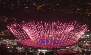Le Maracana lors de la cérémonie d'ouverture des JO de Rio le 5 août 2016.