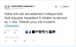 Compte Twitter de l'Assemblée nationale, le 27 janvier 2016.