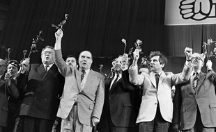 François Mitterrand lors de sa campagne de 1981