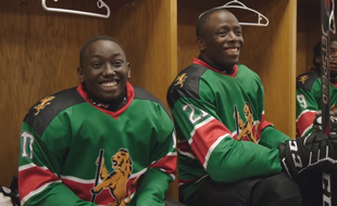 Des membres de l'équipe de hockey sur glace du Kenya