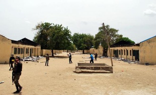 L'école de Chibok le 21 avril 2014 où ont été enlevées 200 jeunes filles par Boko Haram