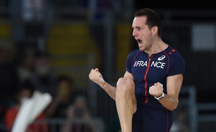 Renaud Lavillenie à Portland (Oregon) le 17 mars 2016.