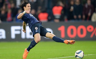 Edinson Cavani lors de PSG-Saint-Etienne le 25 octobre 2015.