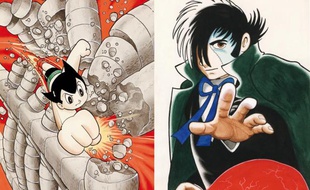 Astro Boy et Black Jack, deux héros de manga créés par Osamu Tezuka.