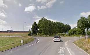 Le carrefour où s'est passé l'accident à Trith-Saint-Léger.