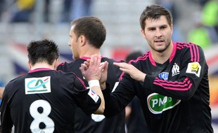 Les Marseillais d'André-Pierre Gignac face à Guingamp, le 6 janvier 2013