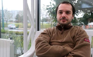 François Lambert, le neveu de Vincent Lambert, à Reims le 16 janvier 2014