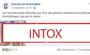 L'intox sur la chimiothérapie a été partagée plus de 11.000 fois.