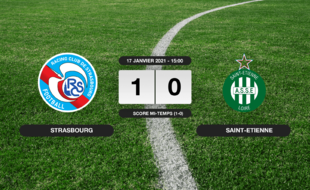 RC Strasbourg - ASSE: Le RC Strasbourg vainqueur de l'ASSE 1 à 0 au stade de la Meinau