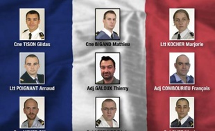 Photos des soldats morts sur la base aérienne espagnole publiées le 27 janvier 2015 par le ministère de la Défense français