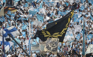 Des supporters de l'OM lors de la finale de Ligue Europa, illustration.