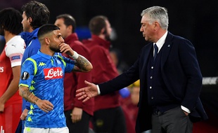 Lorenzo Insigne et Carlo Ancelotti.