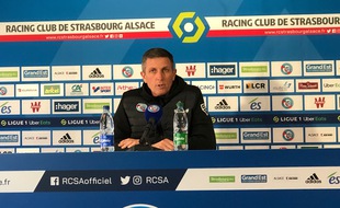 Thierry Laurey en conférence de presse ce mardi.