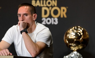 Le Français Franck Ribéry, lors de la cérémonie de remise du Ballon d'Or, le 13 janvier 2014 à Zurich