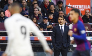 Lopetegui lors du Clasico Barça-Real.