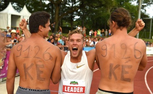 Kevin Mayer a battu le record du monde du décathlon, le 16 septembre 2018 à Talence.