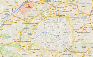 Capture d'écran Google Maps montrant la commune de Colombes, dans les Hauts-de-Seine.