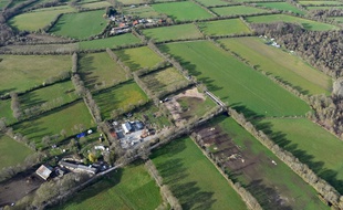 Vue aérienne de la ZAD de Notre-Dame-des-Landes.