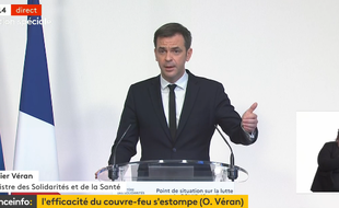 Olivier Véran, lors de sa conférence de presse du 28 janvier 2021.