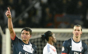 Le défenseur Thiago Silva a inscrit le troisième but des Parisiens.