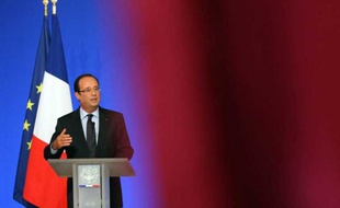 François Hollande le 27 août 2012 à la conférence des ambassadeurs, à l'Elysée.