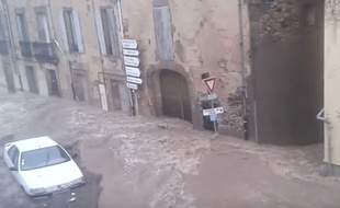 Inondations à Lodève (Hérault).