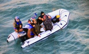 Une tentative de traversée de la Manche par des migrants (illustration).