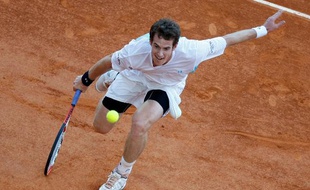 Le tennisman britannique Andy Murray, lors du tournoi de Monte-Carlo, face à Nikolai Davydenko, le 17 avril 2009.