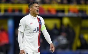 Thiago Silva lors du 8e de finale aller de la Ligue des champions entre le PSG et Dortmund, le 18 février 2020.