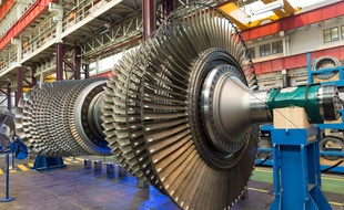 Une turbine à l'usine Belfort de GE.