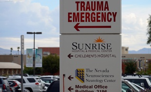 L'hôpital de Las Vegas où est soigné Lamar Odom, le 16 octobre 2015.