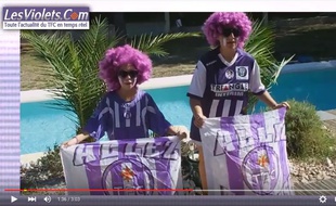 Des supporters du TFC sur la vidéo de soutien à l'attaquant toulousain Wissam Ben Yedder lancée par le site LesViolets.com.