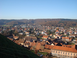 La ville de Bitche, en Moselle, vue depuis sa citadelle.